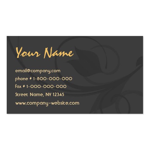 Interior Designer Business Card (back side)