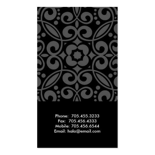 Interior Designer Business Cards (back side)