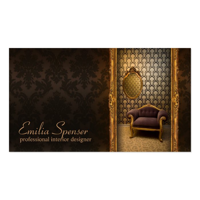 Interior Designer Classic Style Chocolate Card Business Card