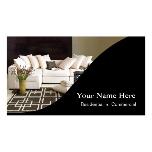 Interior Designer Home Staging Business Card (front side)
