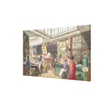 Interior from Ackermann's 'Repository of Arts, Lit Canvas Print