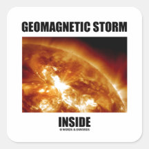 Interior geomagnético de la tormenta (llamarada so calcomanías cuadradass