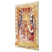 Interior of a 16th century printing works canvas prints