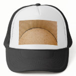 Interior of a corrugated cardboard container hat