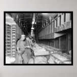 Interior of a Mail Train 1910 Posters