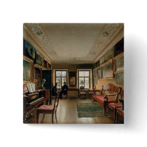 Interior of a Manor House, 1830s Pinback Buttons