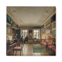 Interior of a Manor House, 1830s Magnets