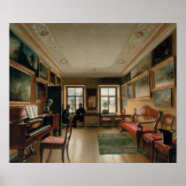 Interior of a Manor House, 1830s Poster