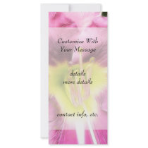 Interior Of A Ruffled Mauve Daylily Custom Rack Cards