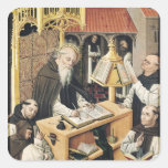 Interior of a Scriptorium, School of Segovia Square Stickers