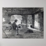 Interior of a settler's hut in Australia Posters