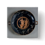 Interior of an attic red-figure cup pinback button