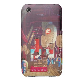 Interior of Asakusa Kannon Temple Narazaki Eisho Case-Mate iPhone 3 Cases