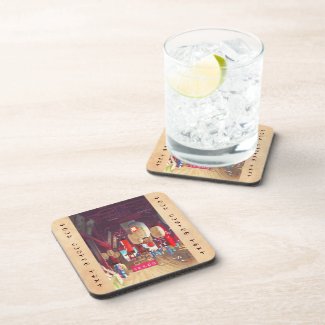 Interior of Asakusa Kannon Temple Narazaki Eisho Beverage Coaster