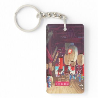 Interior of Asakusa Kannon Temple Narazaki Eisho Acrylic Keychains