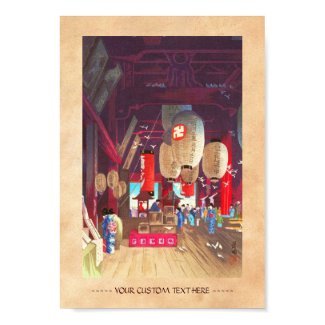 Interior of Asakusa Kannon Temple Narazaki Eisho Print