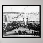 Interior of Fort Sumter at Charleston Harbor 1865 posters