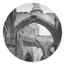 Interior of St. Mathieu France ~ 1856 Round Stickers