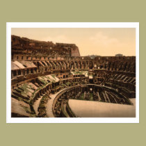 Interior of the Colosseum, Rome, Italy postcards