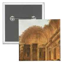 Interior of the Temple of Diana at Nimes, 1787 Pinback Buttons