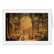 Interior View of The Colonna Gallery, Rome (oil on Cards
