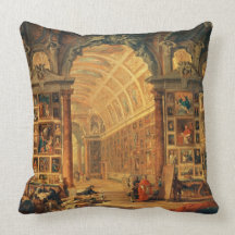 Interior View of The Colonna Gallery, Rome (oil on Throw Pillows
