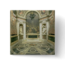 Interior view of the octagonal Chigi Chapel Buttons