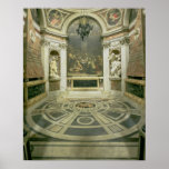 Interior view of the octagonal Chigi Chapel Print