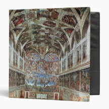 Interior view of the Sistine Chapel 3 Ring Binder