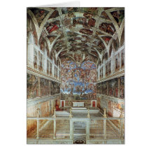 Interior view of the Sistine Chapel Greeting Cards