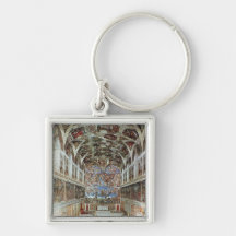 Interior view of the Sistine Chapel Keychains