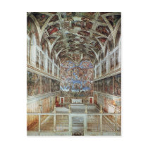 Interior view of the Sistine Chapel Postcards