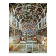 Interior view of the Sistine Chapel Postcards