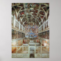 Interior view of the Sistine Chapel Posters