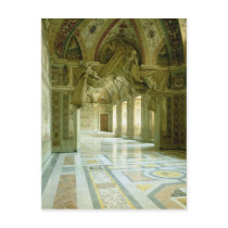 Interior with view of sculpted angels postcard