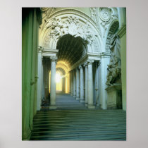Interior with view of the staircase posters
