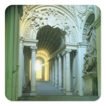 Interior with view of the staircase square stickers