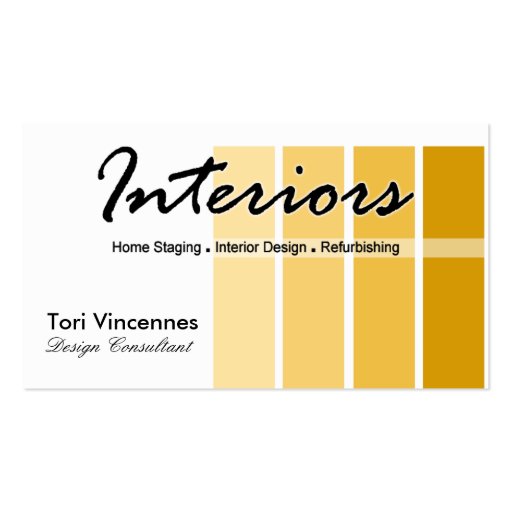 Interiors Home Staging Realty Designer business Business Card Template