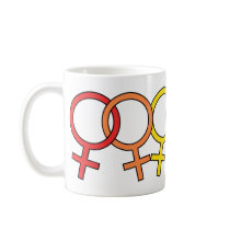 Interlocked Female Rainbow Coffee Mugs