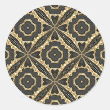 Interlocking Gold Lace Sticker