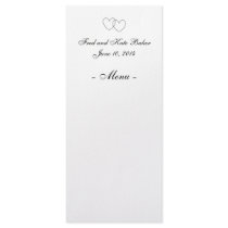 "Interlocking Hearts" Menu Cards Rack Card Design