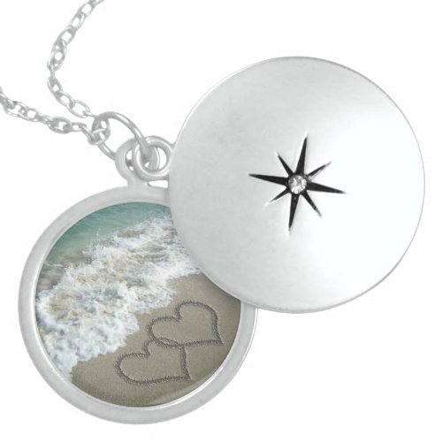 Interlocking Hearts on the Beach Pendant