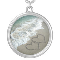 Interlocking Hearts on the Beach Pendant