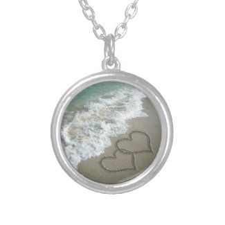 Interlocking Hearts on the Beach Pendant