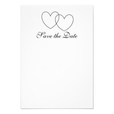 "Interlocking Hearts" Save-the-Date Cards Invite