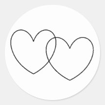 "Interlocking Hearts" Stickers