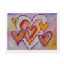 Interlocking Love Hearts Custom Art Postcards