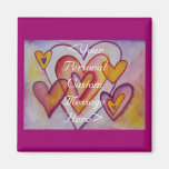 Interlocking Love Hearts Custom Magnets