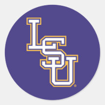 Interlocking LSU Logo 1 Round Sticker