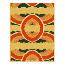 Interlocking Orange and Moss Post Card